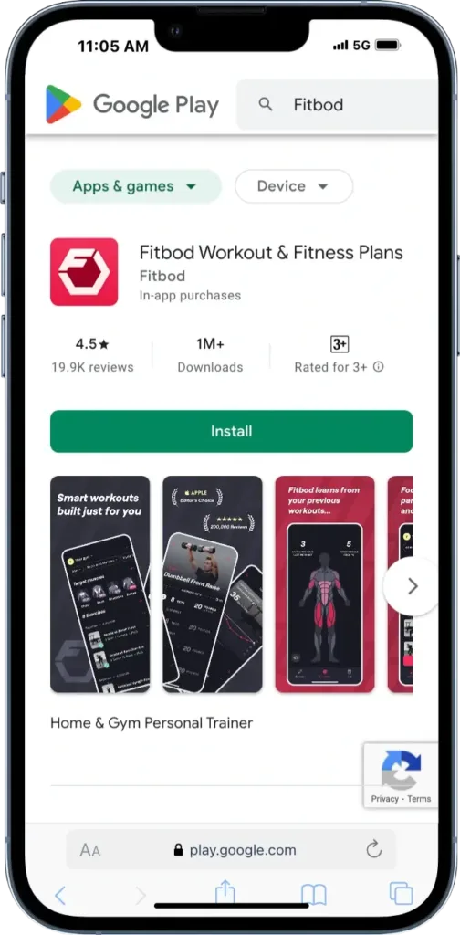 FitBod Popular Weight Loss App in United States