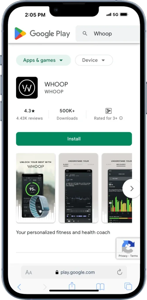 Whoop Fitness and weight loss App